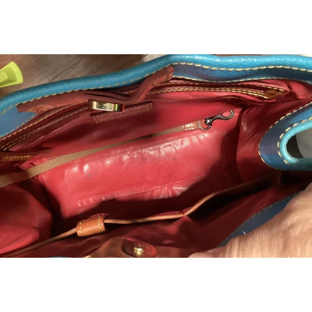 Dooney and Bourke Blue  Pebble Grain Leather Handbag